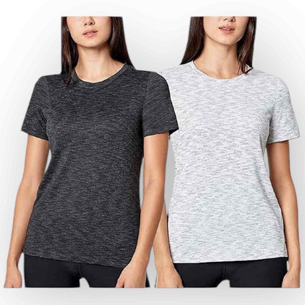 Mondetta Women’s 2-Pack Crewneck Short Sleeve Active Tees, Size XS 186XS